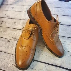 JOUSEN MILAN WINGTIP MEN\'S OXFORD TIE-UP LEATHER UPPER TAN SIZE 12 Jousen | Shoes | Jousen Milan Wingtip Mens Oxford Tieup  main image 2